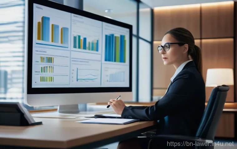 변호사 실무에서의 디지털 기술 활용 - Image Prompt 1: The Evolution of Legal Research**