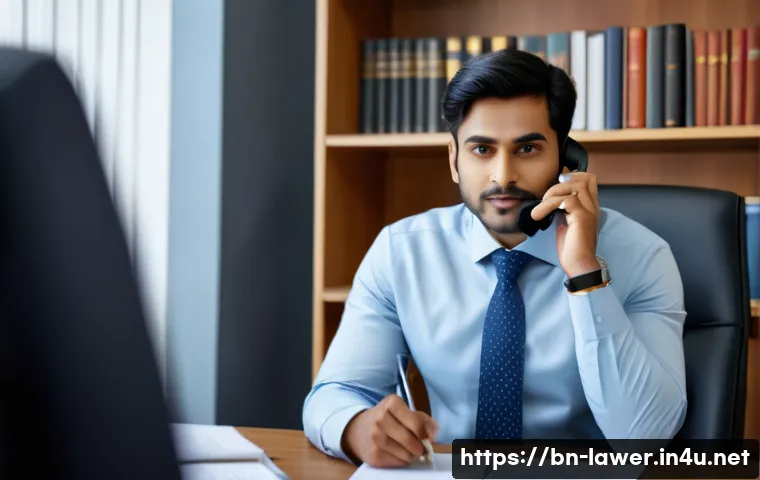 변호사 실무를 위한 참고 도서 - A professional Bengali lawyer in a modern office setting, attentively listening and communicating wi...