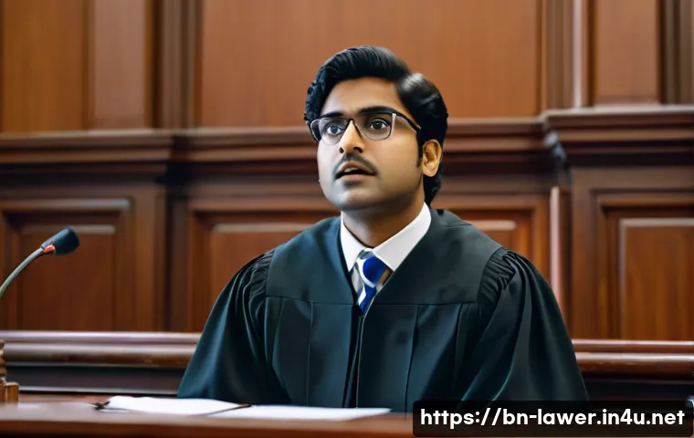 변호사로서의 전문성 개발 팁 - A professional Bengali lawyer in a modern courtroom setting, dressed in formal black suit and white ...