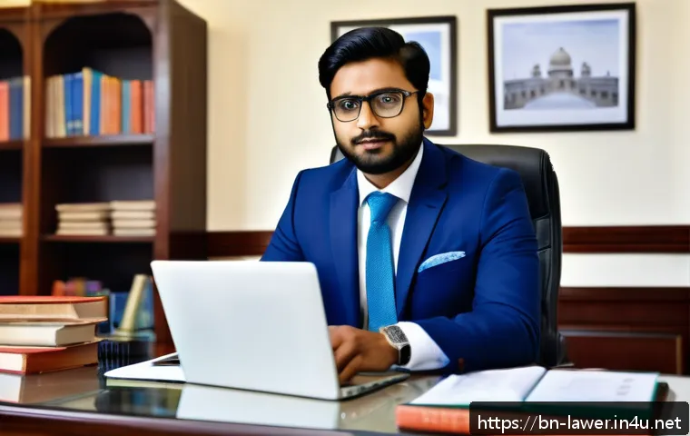 법률 변호사로서의 글로벌 진출 사례 - A professional Bengali lawyer in a modern office setting, engaged in a video conference with interna...